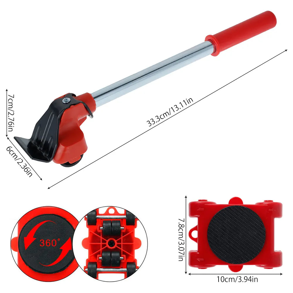 Heavy Duty Furniture Lifter and Mover Set - Ideal for Washing Machines, Refrigerators, and Furniture Transport - Easy Lifting Moving Helper Tool