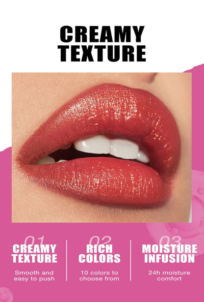 Diamond Pearlescent Lipstick – Waterproof, Long-Lasting Matte Velvet Lipstick with Non-Stick Shine for Sexy Red Lips          Ask ChatGPT