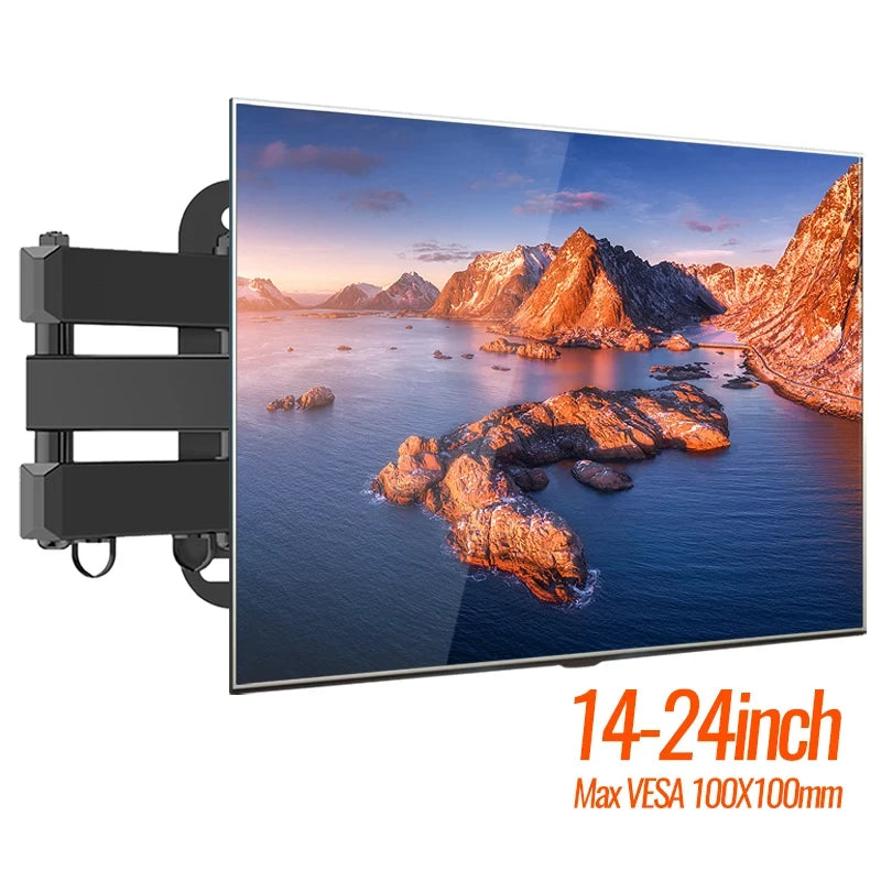 Universal Adjustable TV Wall Mount Bracket – Rotatable Holder for 14-32" LCD & LED Flat Panel Monitors