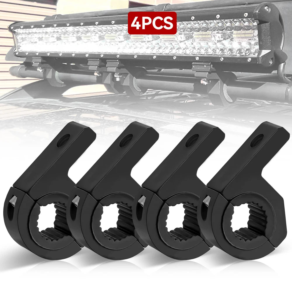 Motorcycle LED Headlight & Spotlight Clamp Bracket Kit – Tube Mount for Fog Light & Motorbike Accessories
