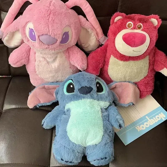Aoger Disney Stitch Plush Hot Water Bottle – Extra Large Anime Winter Hand Warmer for Women, Home & Holiday Gift for Girls