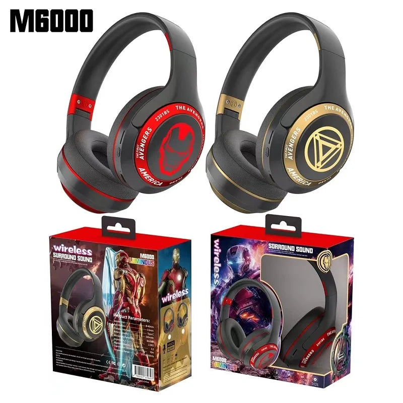 Disney Marvel Spider-Man Bluetooth Headphones — Wireless Foldable Earphones with Noise Cancellation, HIFI Stereo Gaming Headset