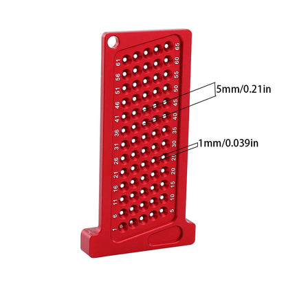 Precision T-Type Hole Ruler - Aluminum Woodworking Metric/Inch Mini Crossed-Out Hole Scribing Tool - Measuring Tools