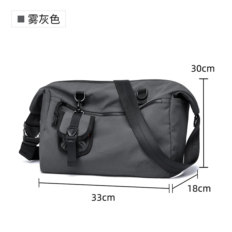 MOYYI INS Korean Style Waterproof Nylon Messenger Bag – Large Unisex Travel & Laptop Crossbody Shoulder Bag