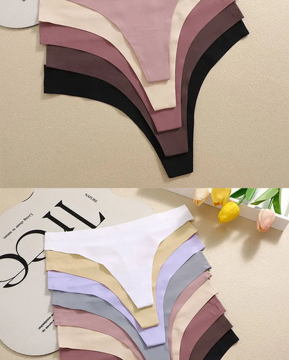 3PCS Sexy G-String Underwear Set – Breathable Seamless Low Waist T-Back Bikini Panties for Women, S-XL Sizes