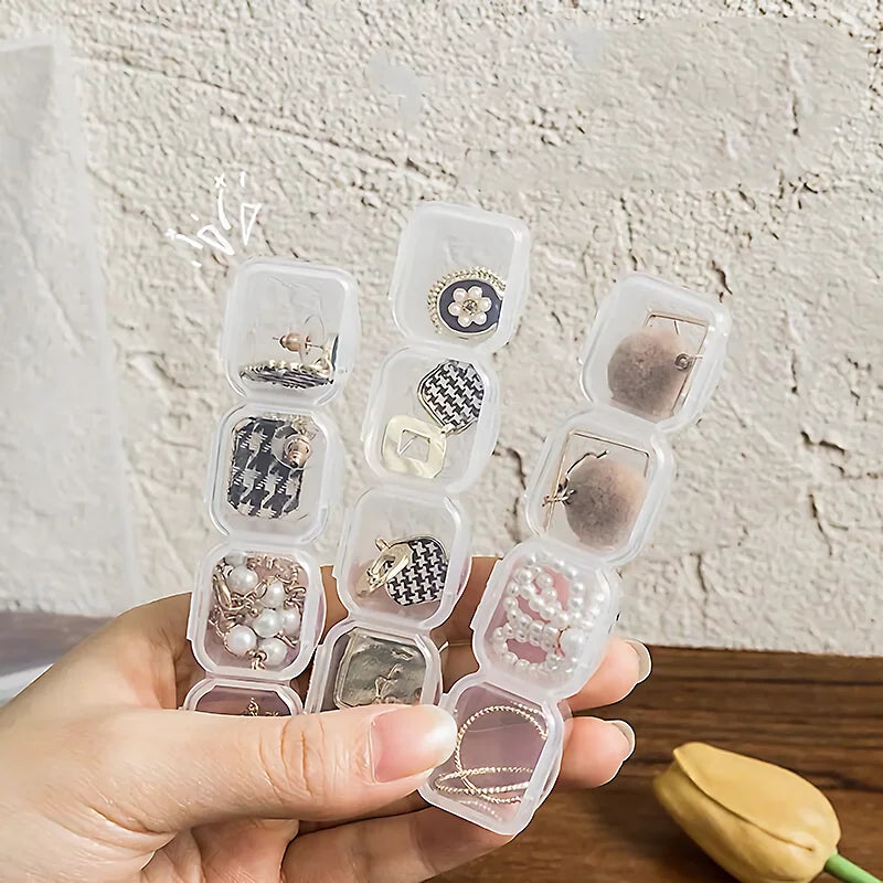 Adjustable Transparent Organizer Box - 26/28/56 Grids Plastic Square Storage Containers for Makeup, Jewelry, and Accessories