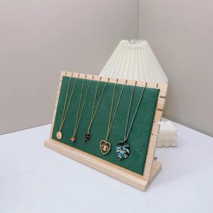 Creative Solid Wooden Necklace Display Frame – Pendant Support Jewelry Display Stand