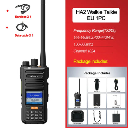 Retevis HA2 Dual Band Walkie Talkie - GPS APRS IP67 Waterproof Bluetooth FPP Radio with iOS & Android App Programming