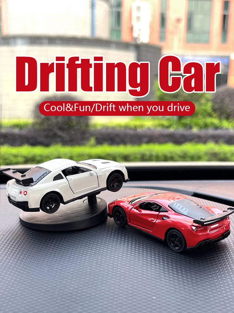 Drift Car Dashboard Toy Model — Swinging Sports Race Car Ornament for Interior Decor & Fun Accessories for Men