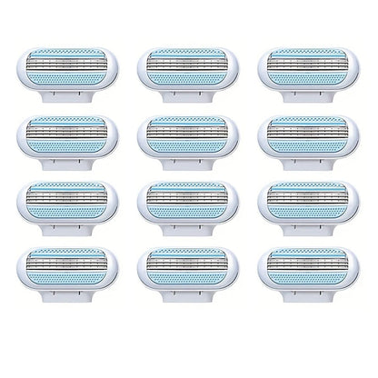 Women’s 3-Layer Manual Razor – Replaceable Head Shaver for Armpit, Leg & Bikini Hair Removal