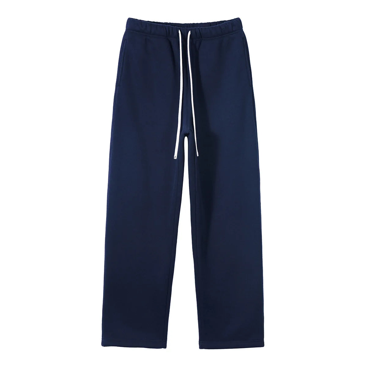 Straight-Lined Solid Color Cashmere Sweatpants – Soft Cozy Lounge Pants