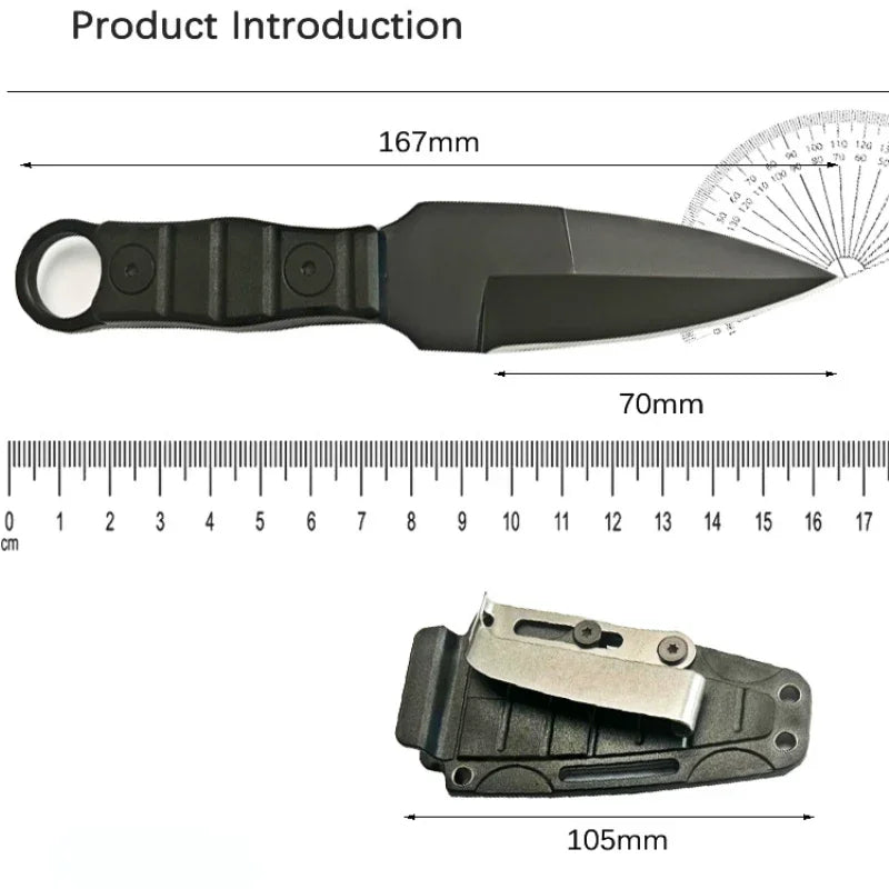 Outdoor Survival Knife - High Hardness EDC Camping Utility Knife with K Sheath