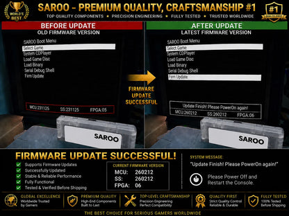 Saroo ODE for Sega Saturn - Optical Drive Emulator with SD/TF Card Reader for CD Laser Replacement and Console Modding 1.37