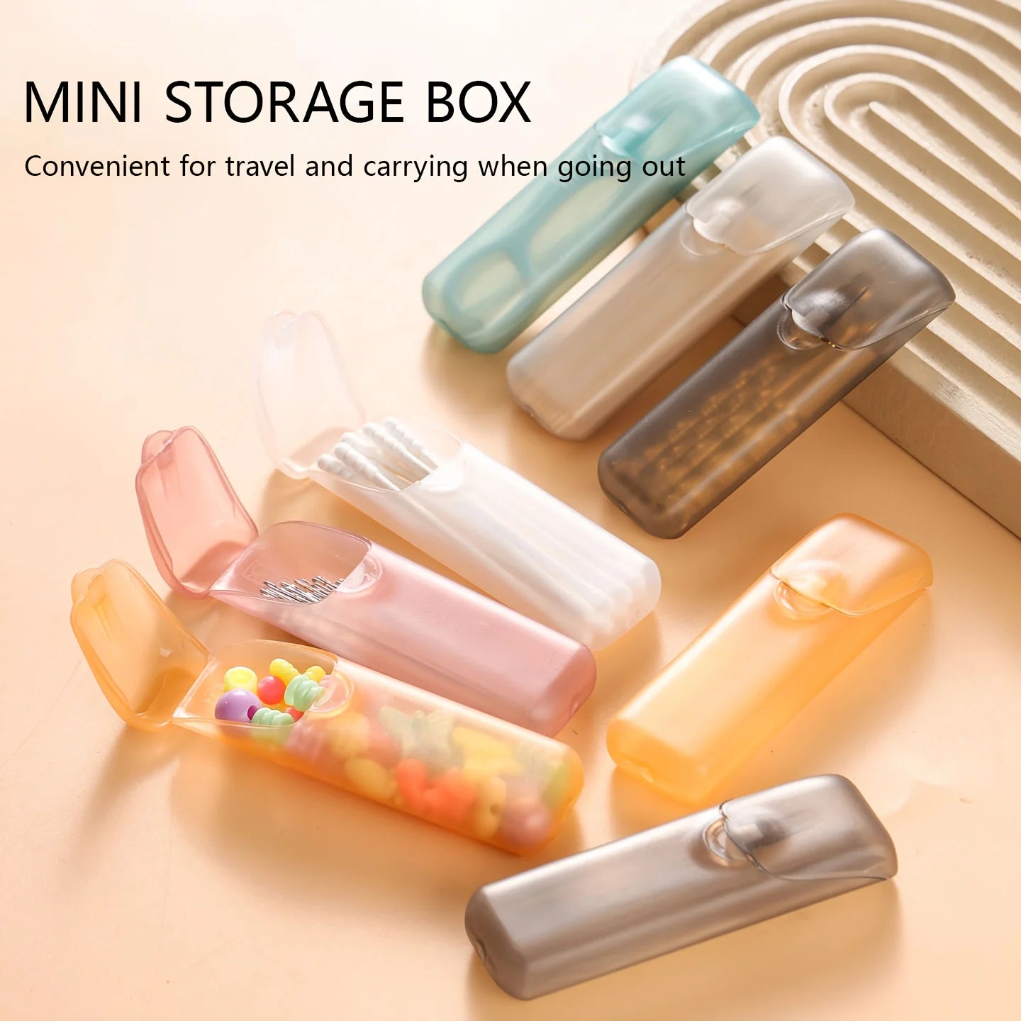 Portable Toothpick & Floss Storage Box – Travel Organizer for Small Items