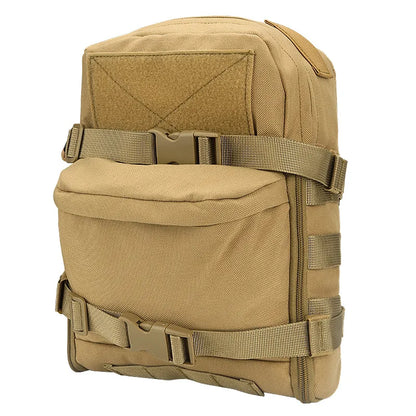 Mini Tactical Hydration Backpack - 1000D Nylon Outdoor Water Bladder Carrier with Zipper Pouch, Ideal for Hunting and Sports