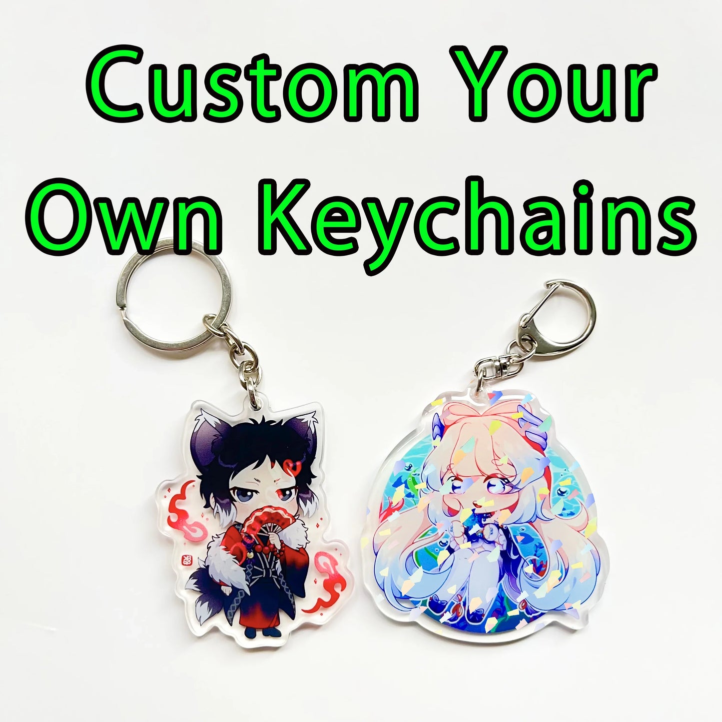 Custom Acrylic Keychain — Personalized Cat & Dog ID Charm, Holographic Photo Pet Souvenir, Birthday Gift with Name