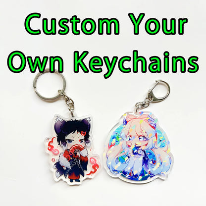 Custom Acrylic Keychain — Personalized Cat & Dog ID Charm, Holographic Photo Pet Souvenir, Birthday Gift with Name