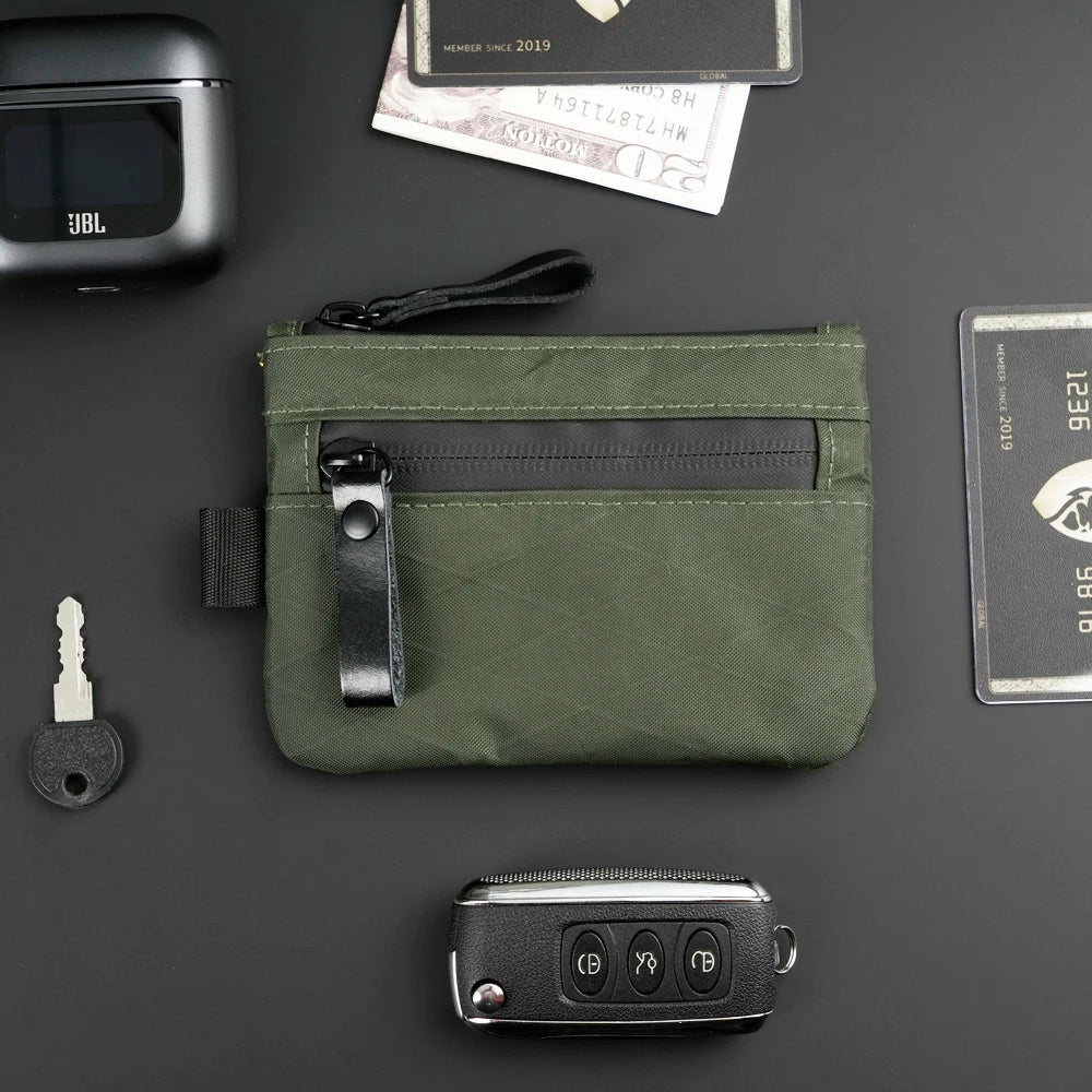 X-Pac RFID-Blocking Zip Pouch Wallet – Weatherproof Carbon Neutral Fabric with YKK Zipper, Black