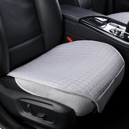 Flax Linen Car Seat Cover - Four-Season Breathable Front & Rear Seat Protector