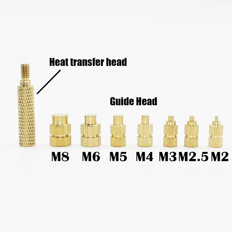 M2 M3 M4 Brass Insert Nuts for Bolt & Screw Implantation – Hot Melt Knurled Thread & Soldering Iron Tip for 3D Printer