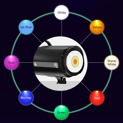 RGB LED Video Light 1700K–12000K - Bowens Mount Adjustable Lighting for Photography, Studio & Outdoor Video