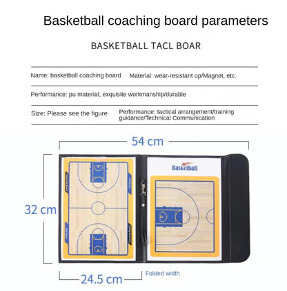 Folding Magnetic Basketball Coach Board – Portable Tactical Clipboard for Training & Game Strategy