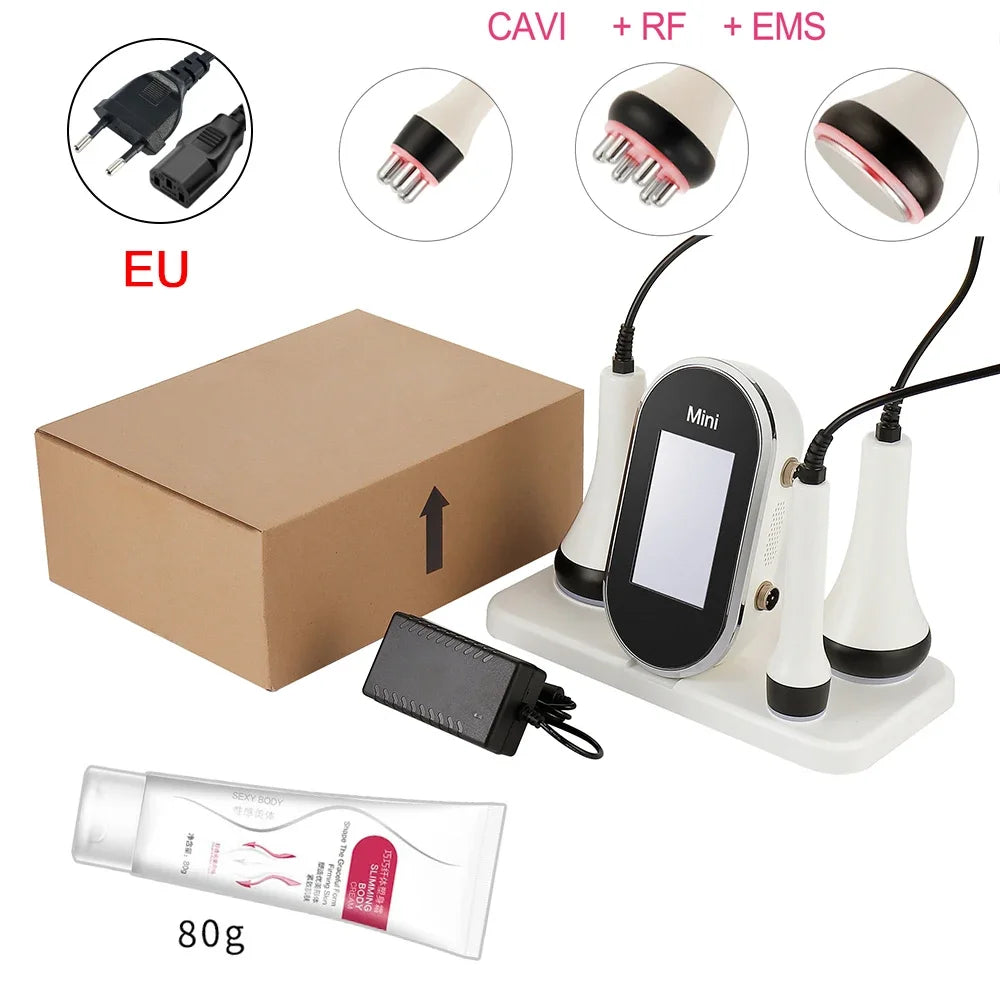 40K Ultrasonic Cavitation Machine – Body Slimming & Facial Lifting RF Beauty Massager for Weight Loss