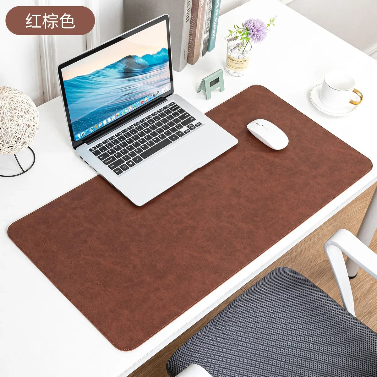 Waterproof PU Desk Pad – Large Non-Slip Mouse Pad & Keyboard Mat for Computer Laptop, Easy to Clean Protective Cover