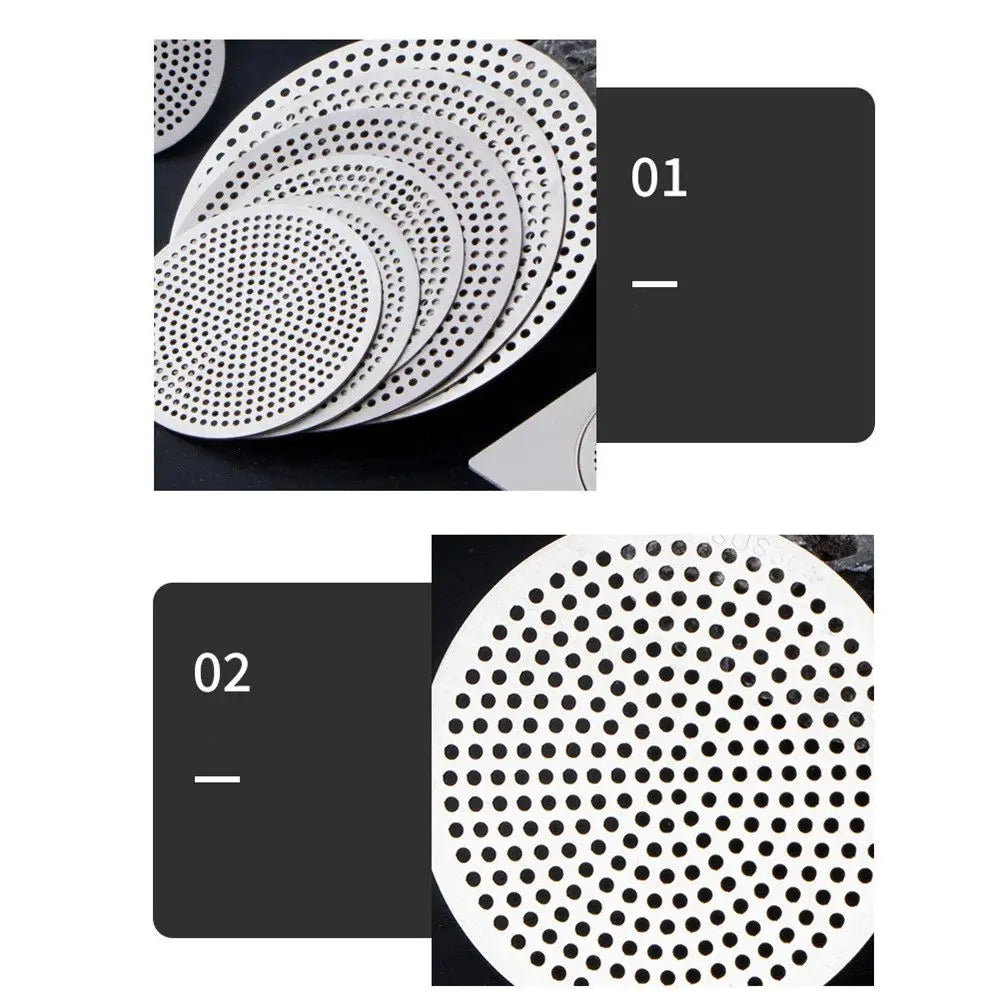 304 Stainless Steel Shower Drain Cover: Hair Filter Floor Drain Pad for Bathroom Accessories - Sink Strainer, Drains Cover