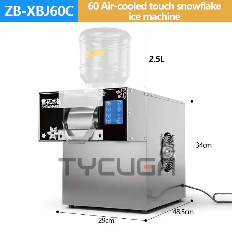 Korea Bingsu Snowflake Ice Shaver Machine – 360W 3L Ice Maker for Dessert, Includes Refrigerant, Ships to Europe, Russia, Mexico