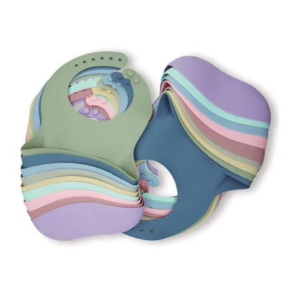 3D Waterproof Baby Bib – Cute Cartoon Animal Print, Adjustable Soft Silicone Feeding Bib for Boys & Girls