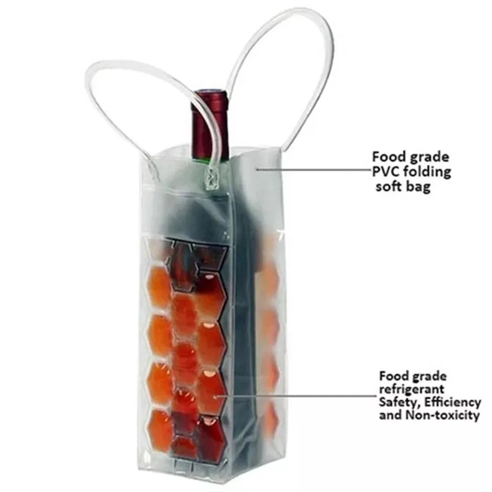Portable Insulated Wine & Beer Tote Bag — PVC Cooler Handbag for Outdoor Use