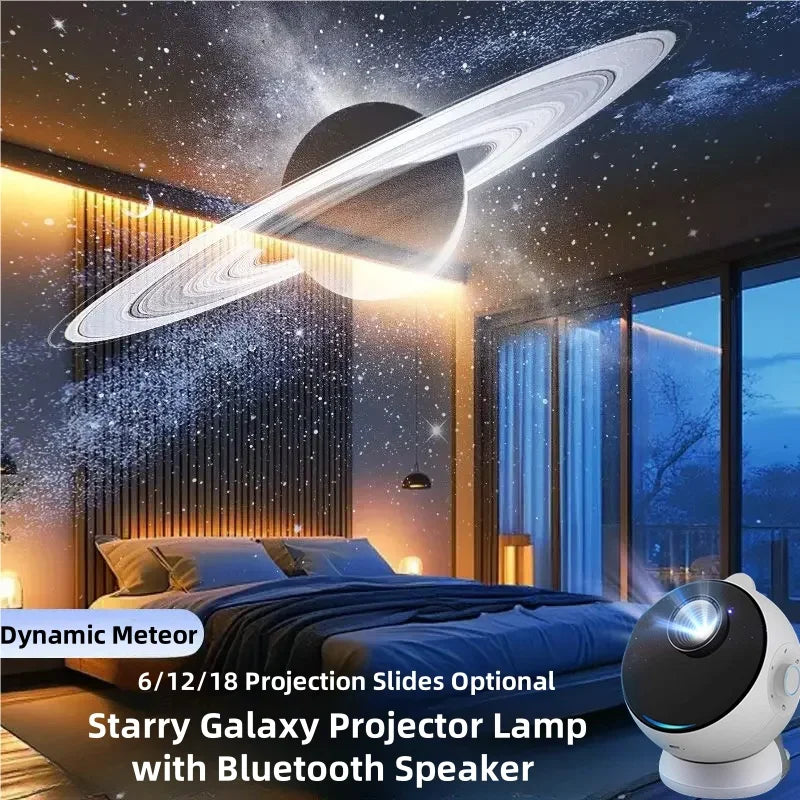 18-in-1 Galaxy Projector Lamp – 3D Planetarium Starry Night Light with Bluetooth 5.0 Speaker for Kids & Adults Gifts