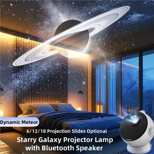 18-in-1 Galaxy Projector Lamp – 3D Planetarium Starry Night Light with Bluetooth 5.0 Speaker for Kids & Adults Gifts