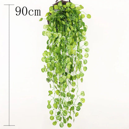 Handmade Wicker Rattan Wall Hanging Flower Planter – Garden Vine Basket Plant Holder