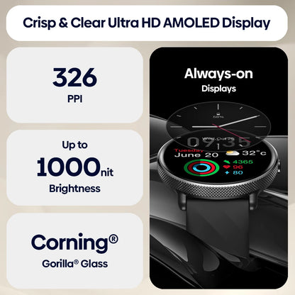 Zeblaze GTR 3 Pro Smartwatch — AMOLED Display Fitness Watch with Call Function, 316L Stainless Steel for Men & Women