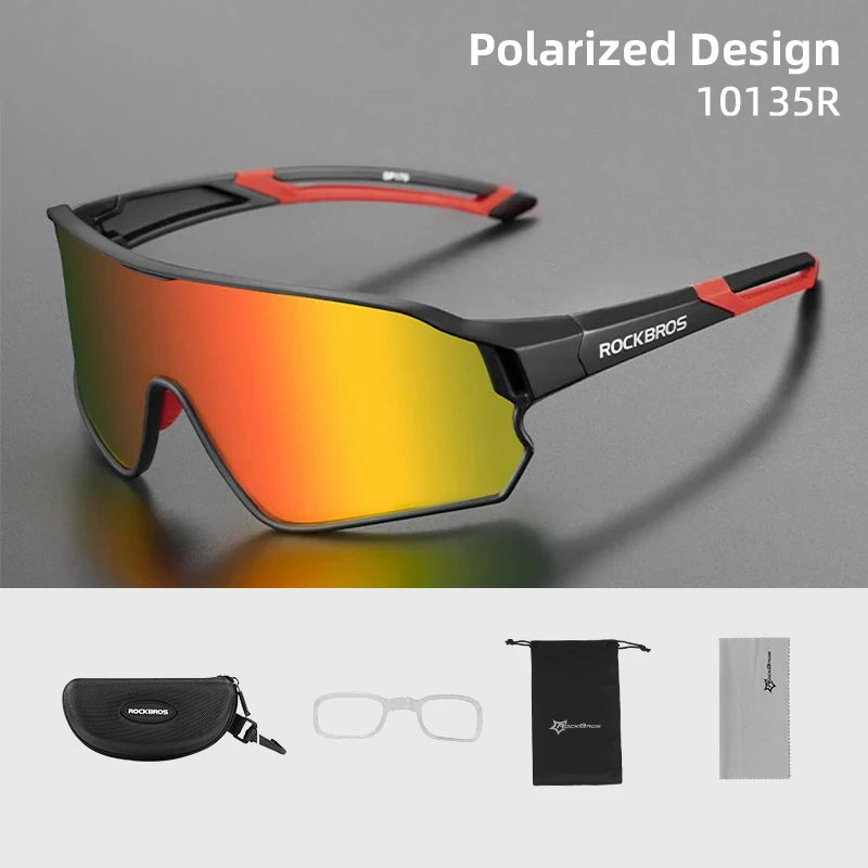 ROCKBROS Polarized Sports Sunglasses — UV400 Cycling Glasses for Outdoor Hiking, Golf & Camping