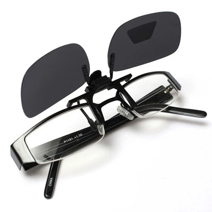4 Color Polarized Sunglasses Clip-On - Flip Up UV 380 Lenses for Driving and Fishing | Night Vision Glasses Clips