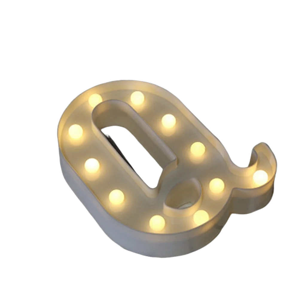 LED Number & Letter Night Light - Luminous A-Z Alphabet & 0-9 Lamp for Party and Wedding Decor