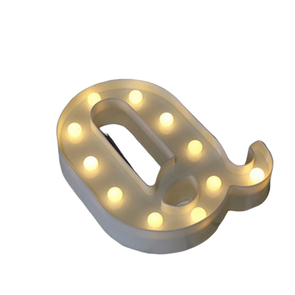 LED Number & Letter Night Light - Luminous A-Z Alphabet & 0-9 Lamp for Party and Wedding Decor