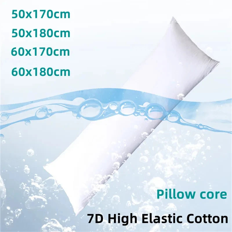 60x180CM Dakimakura Body Pillow – 60x170CM Long Hugging Pillow Core, White Cushion Cover for Anime Bedding & Sleep Support