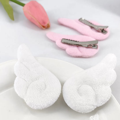 Angel Wing Plush Hair Clips - Cute 5cm Hairpin Barrettes for Girls Sweet Style Headwear & Accessories