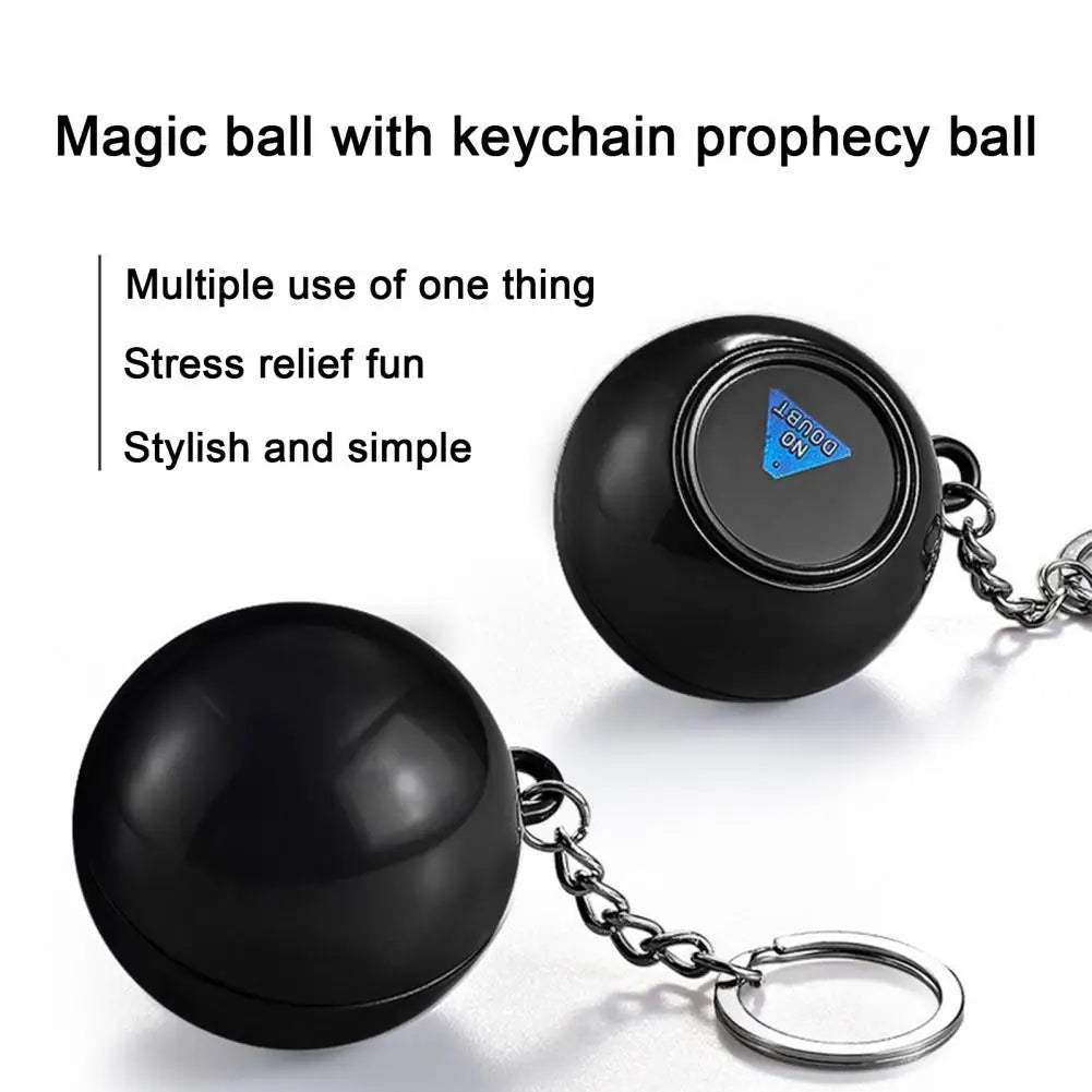4.5CM Funny Prophecy Ball Keychain – Portable Stress Relief Fortune Telling Decision Maker Key Ring