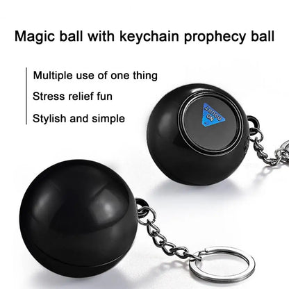 4.5CM Funny Prophecy Ball Keychain – Portable Stress Relief Fortune Telling Decision Maker Key Ring