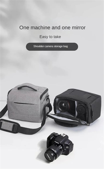 DSLR Camera Shoulder Bag – Portable Nylon Handbag & Crossbody Case for Sony, Nikon, Canon, Panasonic Equipment