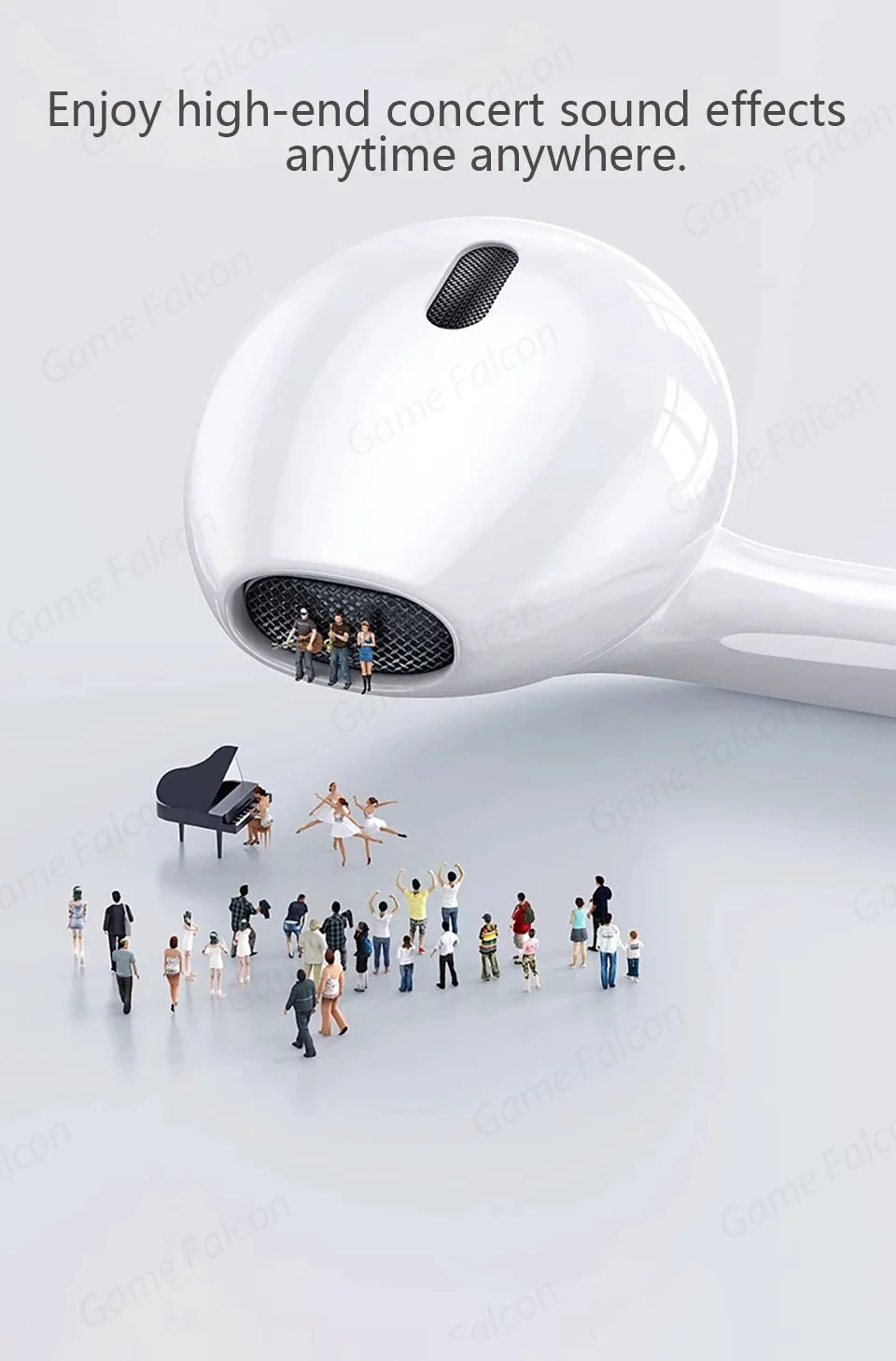 High-Fidelity Bluetooth Wired Headset for iPhone 15/14/13 Pro – Type-C & 3.5mm Compatible with Samsung, Xiaomi, iPad & Tablets