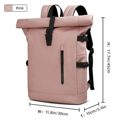 HK Expandable Travel Backpack for Men – Large Capacity Waterproof 15.6” Laptop Bag, Hiking Rucksack & Cycling Daypack with USB Port