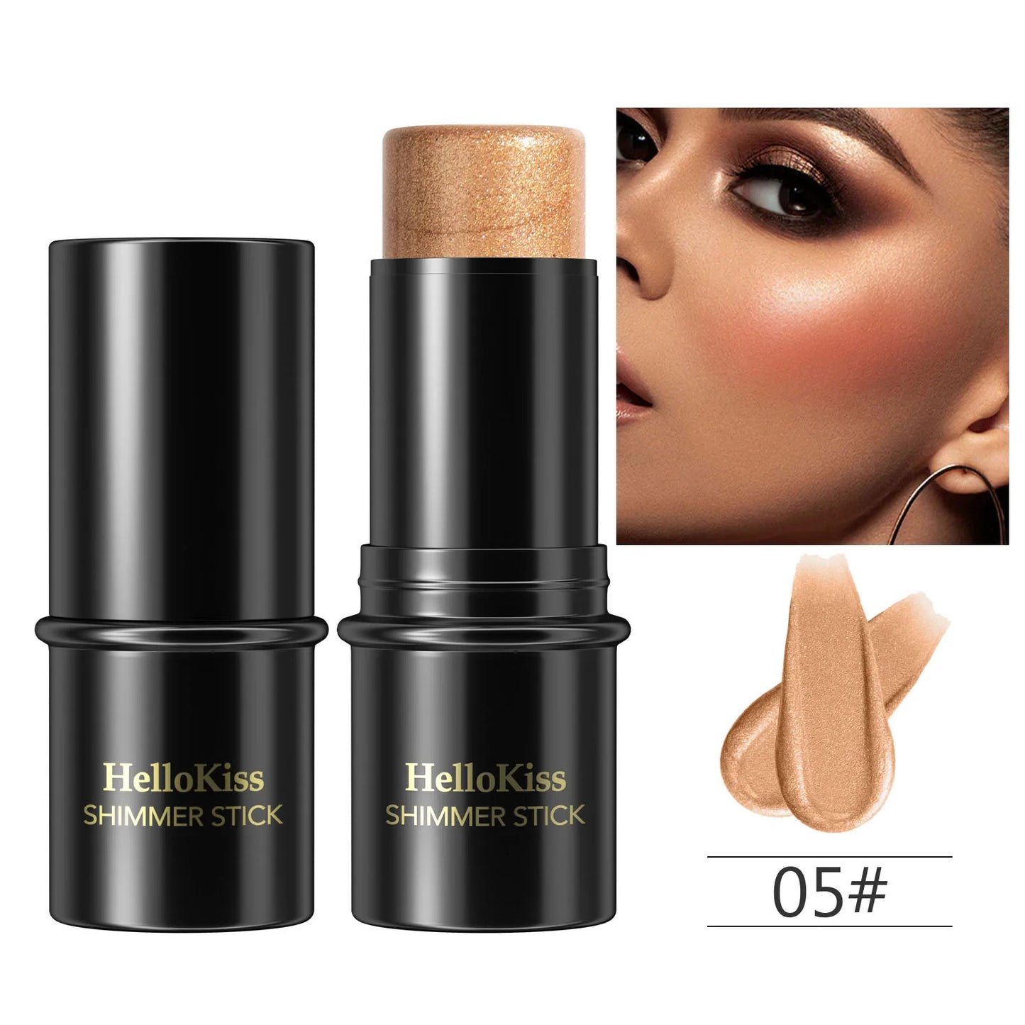 Highlighting & Bronzer Stick - Face Brightening Blusher, Rouge Concealer Pen, Long-Lasting Corrector & Nose Contouring Cosmetics