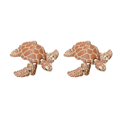 3D Printed Articulated Turtle Figurine - Indoor & Outdoor Decor, Aquarium Landscaping & Gift