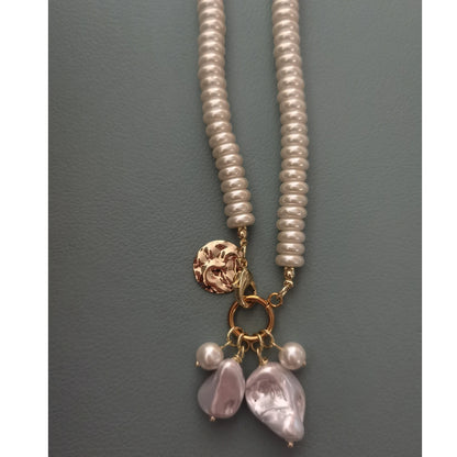 Luxury Pearl Necklace for Women - Adjustable Square Chunky Resin Statement Jewelry